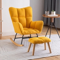 Chaise berçante simple de luxe canapé décontracté pour salon balcon chaise boule en tissu métallique pour salle à manger café Accent Design