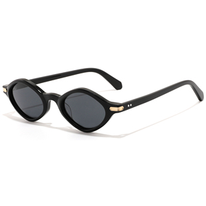 Cat Eye Sunglasses Solid Brown Frame Full Rim Resin Lens Anti-Uv Protection Women Adult Oval Face Shape - Product Image 4