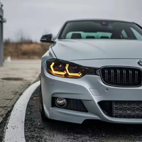 Paire de phares à LED pour BMW F30, F31 et Série 3 2013/2018, avec lentille de projecteur de signal DRL.