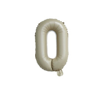Ballons en aluminium Joyeux Anniversaire de 16 pouces, chiffres 0-9, crème caramel, chocolat blanc, décoration de fête, vente en gros