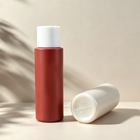 Botol Plastik PE untuk Lotion dan Sampo, Kemasan Kosmetik Isi Ulang dengan Tutup Ulir
