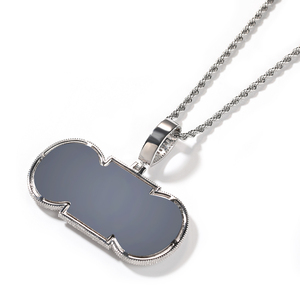 Personalizado latón Rosa CZ pavimentado chapado en oro blanco nombre collar veces nueva fuente romana letra collar <span class=keywords><strong>Bijoux</strong></span> colgante personalizado - Product Image 2