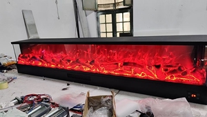 <span class=keywords><strong>3</strong></span>-Seitiger Elektrischer Kamin TV-Schrank 1000mm Heizfunktion <span class=keywords><strong>Optional</strong></span> <span class=keywords><strong>3</strong></span>-Seitiger Einbau-Typ LED-Flamme Fernbedienung - Product Image 5