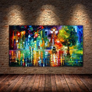 Astratti amanti della strada piovosa decorazione della <span class=keywords><strong>parete</strong></span> della casa decorazione della <span class=keywords><strong>parete</strong></span> del panno arte della <span class=keywords><strong>parete</strong></span> <span class=keywords><strong>soggiorno</strong></span> con strada dell'albero - Product Image 2