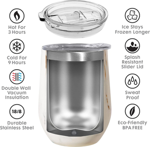 Biểu Tượng Tùy Chỉnh 12 Oz 16 Oz Thép Không Gỉ Cách Điện Thăng Hoa Hình Dạng Trứng Cốc Cốc Cà Phê 12 Oz Cốc Rượu Vang Với Nắp - Product Image 6