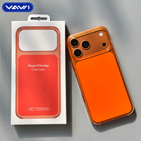 Étui de téléphone magnétique VAWI B417 à plaque arrière haute transparence, coque rigide en PC antichoc, logo personnalisable pour iPhone 17 Pro/Max
