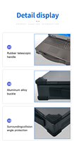 2U Ultra-mince 15.6 pouces Flip up Portable industriel contrôle châssis Rail enregistrement diffusion en direct renforcé étui pour ordinateur portable