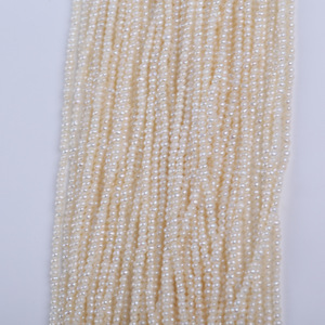 Perles d'eau douce naturelles en vrac, approvisionnement direct du fabricant, collier mini-perles de 40 cm, 1,5-1,8 mm, presque rondes, pour bijoux DIY - Product Image 5