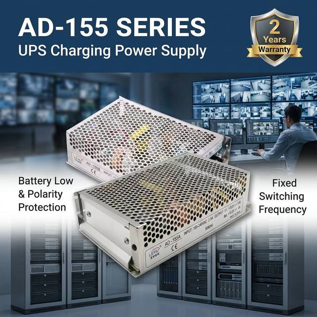 155W AD-155 UPS Switching Power Supply 12V 24V with Battery Charger AC DC Converter for Security CCTV Systems