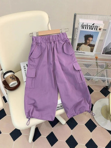 Set di Abbigliamento per Bambine Stile Coreano Autunno Inverno 2025 Maglietta a Maniche Lunghe con Stampa Lettering e Pantaloni Cargo 2 Pezzi Abbigliamento Casual per Bambini - Product Image 5