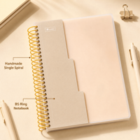 Carnet à spirale simple B5, couverture en PP opaque, 120 feuilles, bloc-notes ligné pour l'écriture, carnets à spirale lignés personnalisés en gros