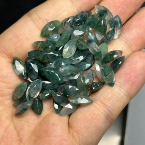 HQ <strong>Gems</strong> 100% Natural <strong>Moss</strong> <strong>Agate</strong> Green Marquise Cut 1.5x3mm 6x12mm A Quality Loose Gemstones - Product Image 2