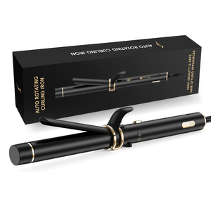 Rizador de <span class=keywords><strong>pelo</strong></span> giratorio automático de Color personalizado, rizos ondulados, rizador de <span class=keywords><strong>pelo</strong></span> de barril de cerámica <span class=keywords><strong>largo</strong></span> <span class=keywords><strong>con</strong></span> configuración de temporizador - Product Image 1