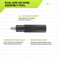 Outil de préparation de tuyau tressé avec doublure PTFE pour raccords, temps de montage réduit, insertion d'olives, tuyau en acier inoxydable robuste, OEM