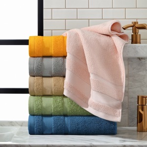 Set di <span class=keywords><strong>Biancheria</strong></span> da Hotel in Cotone 100% Bianco con Logo Personalizzato, Asciugamani Ricamati a Maglia ad Asciugatura Rapida e Antimicrobici <span class=keywords><strong>per</strong></span> Viso, Mani e Bagno, <span class=keywords><strong>per</strong></span> Uso Domestico - Product Image 2
