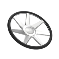 Vente directe d'usine, volant de voiture forgé en alliage de 14 à 15 pouces, plaqué or chromé, taille personnalisée