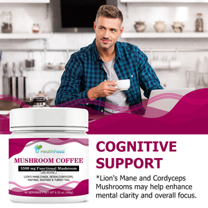 OEM ODM Factory Direct Mushroom Coffee with Total Fat may help enhance mental clarity and overall focus Support Immune Coffee - Product Image 4