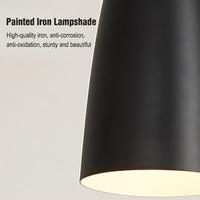 Suspension luminaire en fer forgé à 3 têtes, style nordique, réglable, avec douille E27, pour salle à manger, bar, café, usage intérieur