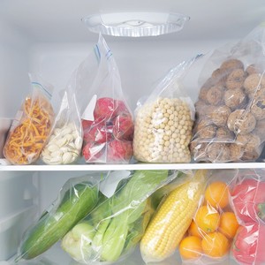 Sacs de conservation alimentaire en plastique transparent à fermeture éclair pour utilisation au réfrigérateur - Product Image 2