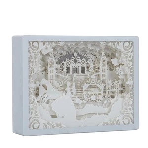 Solución de Regalo 3D, Decoración para Sala de Estar, Lámpara de Papel Artística, Luz Nocturna, Arte en Papel Recortado, Sombra, Amor, Animal, Ángel, Personalizado - Product Image 5