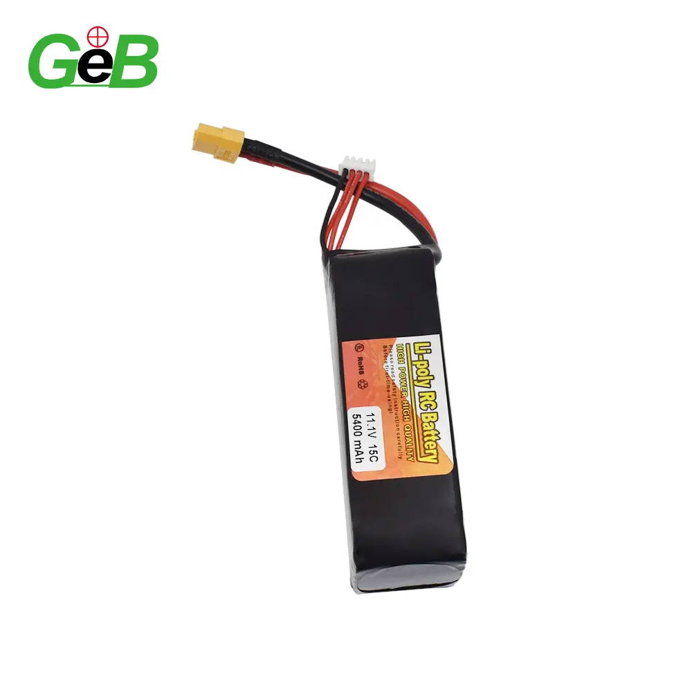High Rate Power 11.1V 15C 3S 5400Mah A Grade Material Lion Battery Lipo Batteries Rc model planes