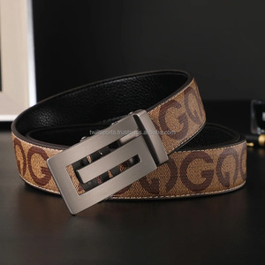 Cinturón de marca de lujo de negocios masculino de moda de cuero con hebilla automática para hombres jóvenes 2024 - Product Image 5
