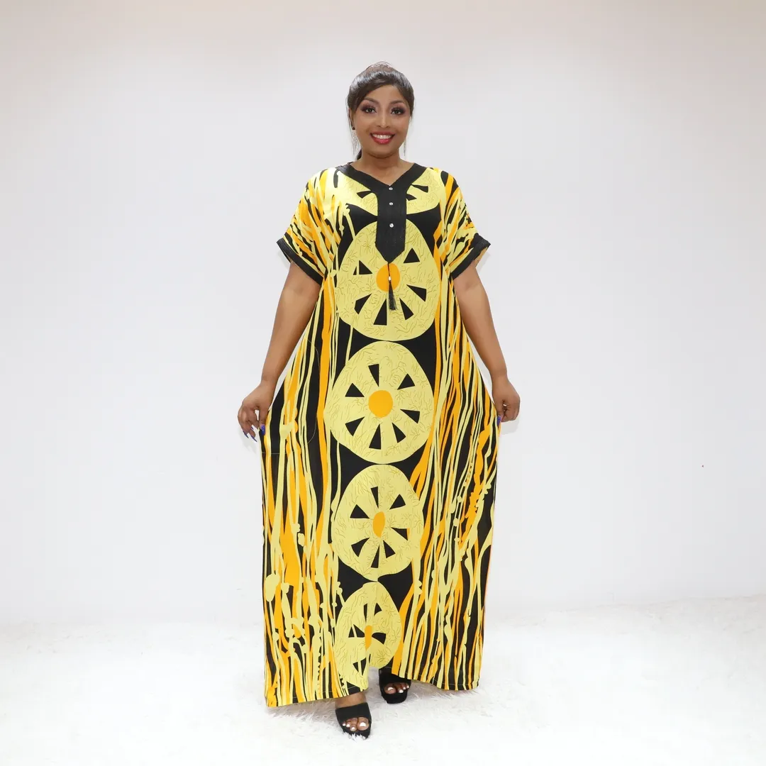 فستان داشيكي نسائي ملابس نسائية وطنية فستان مطرز بالرباط KT1051-354FY Togo