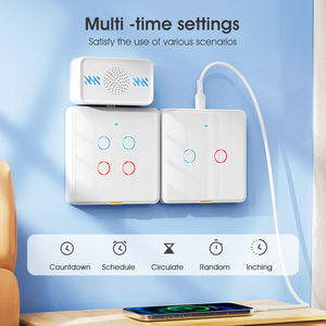 Interrupteur intelligent Tuya WIFI, verre trempé 2.5D, interrupteur lumineux, port Type-C, RF433, Alexa, <span class=keywords><strong>Google</strong></span> <span class=keywords><strong>Home</strong></span>, interrupteur mural, minuterie - Product Image 5
