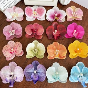 Toptan Renkli Bohem Orkide Çiçekli Saç Tokaları Modaya Uygun Tatlı Stil Tokalar Güzel Özellikli Saç Tokaları - Product Image 2