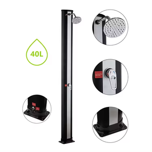 KANGRUN 2024 <span class=keywords><strong>design</strong></span> ovale couleur argent 40L <span class=keywords><strong>piscine</strong></span> de jardin <span class=keywords><strong>douche</strong></span> extérieure <span class=keywords><strong>solaire</strong></span> ensoleillée pour <span class=keywords><strong>piscine</strong></span> et jardin - Product Image 1