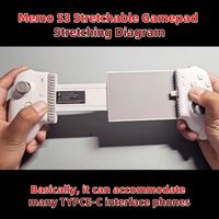 Control de Juego Móvil Extensible Gamegaga S3 de 102-176 mm, Joystick Inalámbrico Tipo C con Bluetooth, Conector de 3.5 mm para Teléfono, Tableta y Android