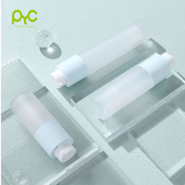 Hot Sale 15ml 30ml 50ml Orange Cap Airless PP Bottle Frosted Spray Bottle Face Wash Cream Plastic Bottle