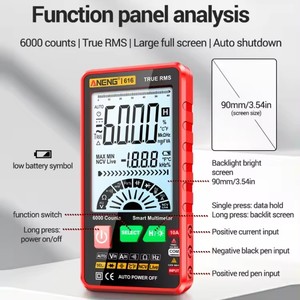 Multimètre numérique à affichage automatique ANENG 616 le plus vendu, plage de tension 0~600V, 6nF-60mF, IP55, testé 3 ans consécutivement - Product Image 5