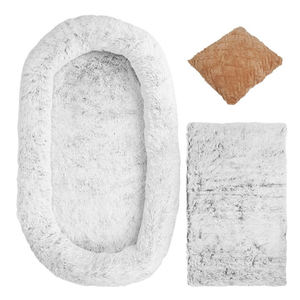 Dónut de lujo grande de felpa para mascotas, cama antideslizante para humanos, sofá, cojín, cama para perros y gatos - Product Image 5