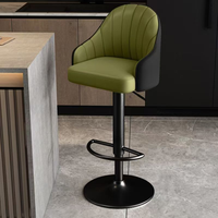Moderner Minimalistischer Barhocker mit Metallgestell, Verchromter Basis, Verstellbarem Drehsitz, Langlebig für Küche, Esszimmer und Außenbereich, Luxuriöse Wohnausstattung