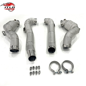Collecteur d'échappement en acier inoxydable pour Mercedes Benz <span class=keywords><strong>AMG</strong></span> GT, système d'échappement haute performance à haut débit - Product Image 1