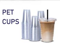Gobelets jetables en plastique PET transparent de 12oz/16oz/20oz avec logo personnalisé Café à emporter boissons froides idéal pour les fêtes
