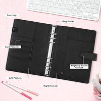 Reliure minimaliste pour photocards Kpop A5, 6 anneaux, 30 paquets, 4 pages à pochettes, album simple et propre pour la décoration moderne de la maison