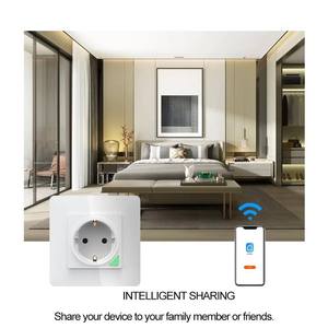ZB-EU86 EU Tuya Smart Switches and Socket Zigbee Electrical Outlets Power Monitor Smart Life Alexa Voice Control Glass Panel - Product Image 6
