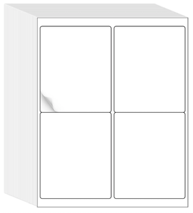 Self-Adhesive Labels Matte White BPA-Free 100 Sheets/Box Writable Shipping Labels for Laser/Inkjet <b>Printers</b> - Product Image 1
