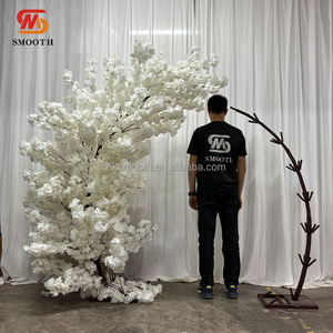 Arco de Flores de Cerezo Blanco Redondo de 7 y 8 Pies con Soporte Metálico para Decoración de Bodas y Eventos - Product Image 1