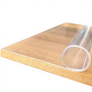 Film protecteur de table <span class=keywords><strong>Profolio</strong></span> en PVC rectangulaire transparent, biseauté, à bord en V, brillant, uni, teinté, 2 mm, 160 x 90 cm - Product Image 2
