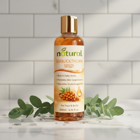 Minyak Biji Seabuckthorn Organik Murni 100% Kelas Kosmetik, Cold Pressed, Kaya Omega, Vitamin E, Antioksidan untuk Kulit