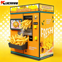 Robot distributeur automatique de frites KUERMAI, machine à frites de poulet chaud, capacité de 20 à 150 pièces, écran tactile de 22 pouces, 600 W