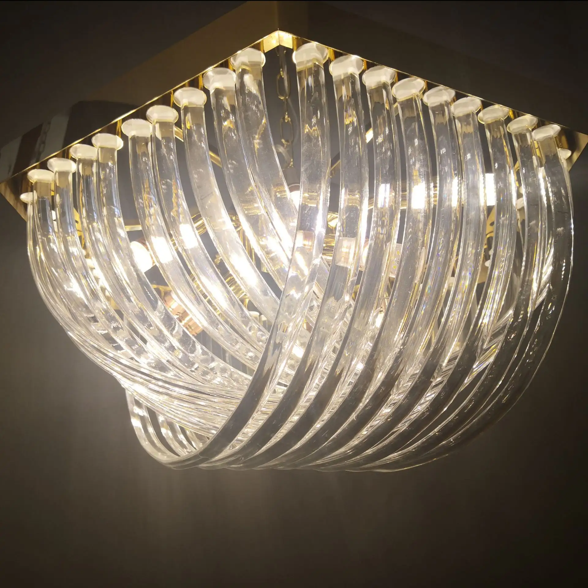 Lustre moderne en verre de murano, lampe suspendue pour Bar, hôtel, maison, plafond élevé