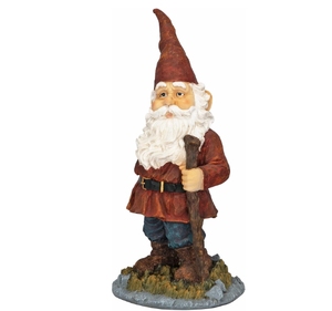 Statua dello gnomo da giardino sognatore in resina. Giardino esterno decorazione prato in resina artigianato - Product Image 4