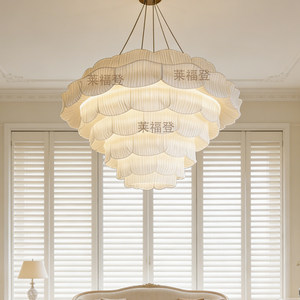 Lustre rond de style français à six têtes E27, lampe à économie d'énergie, éclairage pour salon et maison - Product Image 2