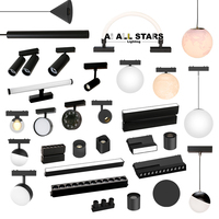 Luz de pista de mejor precio, colgante de techo lineal Led magnético, luces de bola de tubo magnético, 2 rieles de alambre, pista magnética ultradelgada