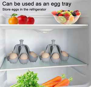 Support de cuisson des œufs en silicone, capacité 4/6 œufs, pour œufs pochés ou durs, idéal pour le petit-déjeuner <span class=keywords><strong>à</strong></span> la maison - Product Image 5