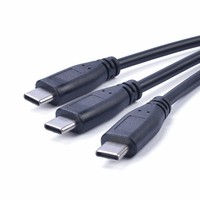Câble répartiteur USB C mâle vers 3x USB C mâle 30 cm |   Câble de charge multiple 15W 5V 3A |   Synchronisation des données pour 3 appareils |   OEM